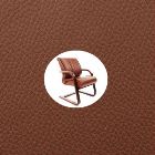 Офисное кресло для посетителей Chairman 445WD Россия кожа коричневая